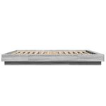 vidaXL Cadre de lit avec lumières LED sonoma gris 150x200 cm