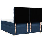 vidaXL Sommier à lattes de lit avec matelas Bleu 180x200 cm Tissu