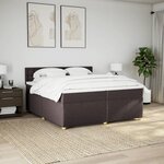 vidaXL Sommier à lattes de lit avec matelas Marron foncé 200x200 cm