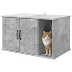 vidaXL Maison pour chat Béton 85 x 55 x 50 cm Bois d'ingénierie