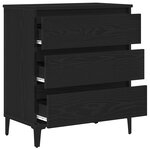 Buffet vidaXL Noir Chêne 60x35x70 cm Bois d'ingénierie