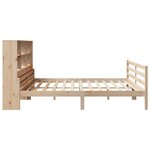 vidaXL Lit bibliothèque sans matelas 200x200 cm bois massif de pin