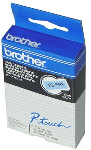 Cassette ruban tc noir/blanc 12mmx7 7m tc201 brother