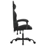 vidaXL Chaise de jeu pivotante Noir Similicuir