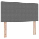 vidaXL Lit à ressort LED Gris clair et blanc 100 x 200 cm