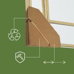 Pack and Move - Lot de 48 protections d'angles amovibles - 2 5 → 12 x 12 cm - Pour cadre TV tableau