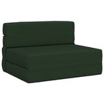 vidaXL Canapé-lit pliable Vert foncé 70 x 80 x 60 cm Tissu