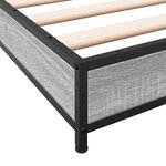 vidaXL Cadre de lit sonoma gris 90x200 cm bois d'ingénierie et métal