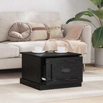 vidaXL Table basse Chêne noir 50 x 50 x 35 cm Bois d'ingénierie
