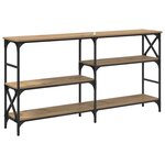 vidaXL Table console avec étagère Chêne artisanal 150 x 29 x 76 5 cm