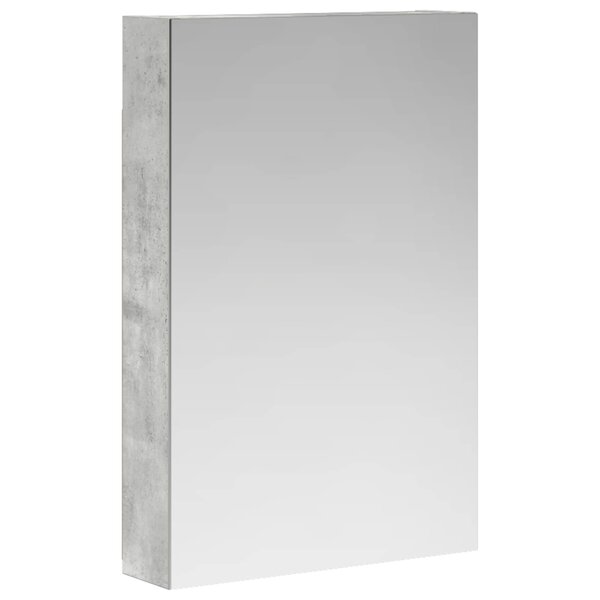 vidaXL Armoire Miroir de Salle de Bain Gris béton 40 x 10 5 x 60 5 cm