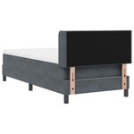 vidaXL Lit à ressorts avec matelas noir 100x200 cm en velours