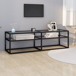 vidaXL Meuble TV Transparent 140x40x40 5 cm Verre trempé