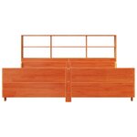 vidaXL Lit bibliothèque sans matelas cire marron 180x200cm bois massif