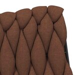 vidaXL Chaise pivotante de bureau Marron Tissu