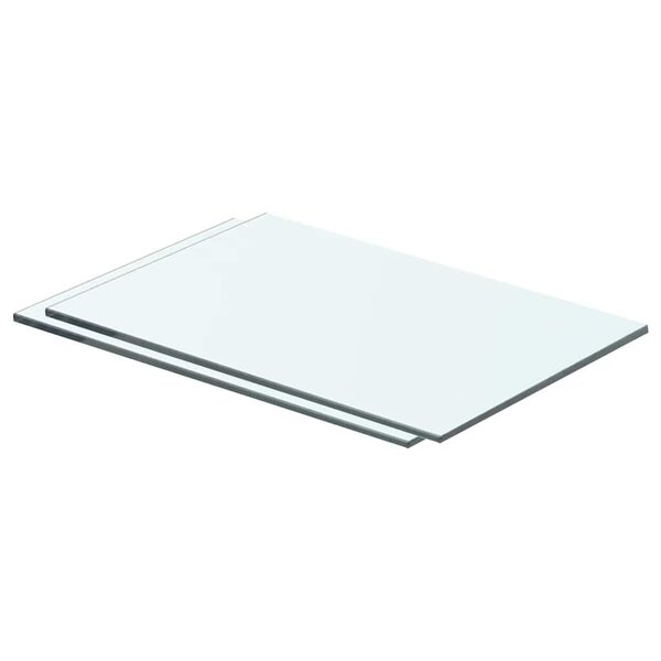 vidaXL Panneaux d'étagère 2 Pièces Verre Transparent 40 x 20 cm