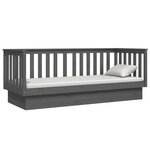 vidaXL Lit de jour sans matelas gris 75x190 cm bois de pin massif