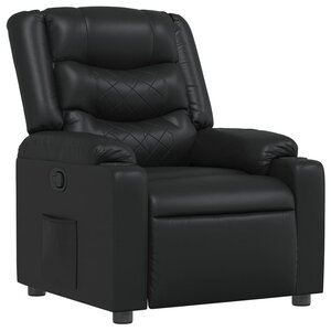 vidaXL Fauteuil inclinable Noir Similicuir