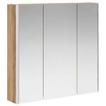 vidaXL Armoire Miroir de Salle de Bain avec étagère Chêne artisan