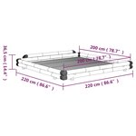 vidaXL Cadre de lit Bambou 200x200 cm