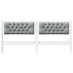 vidaXL Tête de lit Autre Blanc et gris clair 180 cm Bois massif en pin