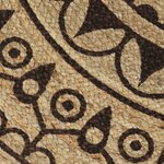 vidaXL Tapis fait à la main Jute avec imprimé marron foncé 150 cm