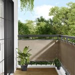 vidaXL Écran de balcon taupe 75x700 cm 100  polyester oxford