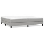 vidaXL Cadre de lit gris clair 200x200 cm tissu