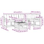 vidaXL Ensemble de canapés d'extérieur 6 Pièces Blanc et gris clair