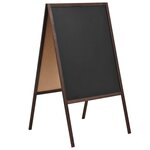 Tableau double face bois de cèdre autoportant 60 x 80 cm noir 02_0045437