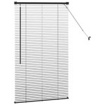 vidaXL Store de Fenêtre avec des rideaux Autre Noir 80 x 130 cm Aluminium
