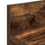 vidaXL Porte-manteau mural avec étagère Chêne fumé 80 x 10.5 x 18 cm