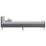 vidaXL Cadre de lit Gris clair Tissu 100 x 200 cm