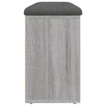 vidaXL Banc à chaussures sonoma gris 102x32x50 cm bois d'ingénierie