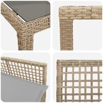 vidaXL Ensemble de salle à manger de jardin 9 pièces Beige en poly rotin