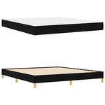 vidaXL Lit à ressorts Noir  Marron 180 x 200 cm Tissu  Bois Engineered