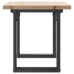 vidaXL Table basse cadre en O 100x50x45 5 cm bois de pin massif fonte