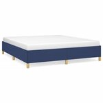 vidaXL Cadre de lit bleu 160x200 cm tissu