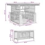 vidaXL Ensemble de salle à manger pour jardin 3 Pièces Gris et Gris foncé