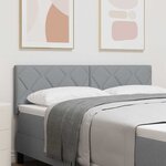 vidaXL Tête de lit en blocs de diamant  grise claire  160 cm  tissu.