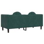 vidaXL Canapé avec coussins 2 places vert foncé velours