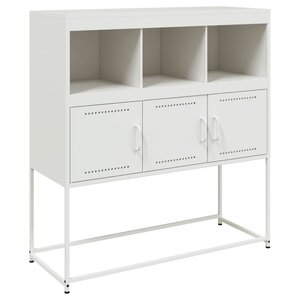 vidaXL Buffet blanc 100 5x39x107 cm acier