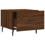 vidaXL Table basse Chêne marron 50x50x40 cm Bois d'ingénierie