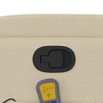 vidaXL Fauteuil de massage inclinable crème tissu