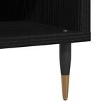 vidaXL Meuble à vinyles Chêne noir 85 x 38 x 48 cm Bois d'ingénierie