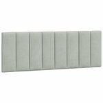 vidaXL Coussin de tête de lit Hanko gris clair 137 cm velours