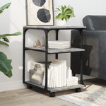vidaXL Support d'imprimante à 3 niveaux sonoma gris 43x48x64 cm