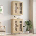 vidaXL Armoire murale suspendue Chêne sonoma 69 5x34x90 cm
