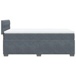 vidaXL Sommier à lattes de lit et matelas Gris foncé 90x200 cm Velours