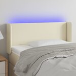 vidaXL Tête de lit à LED Crème 83x16x78/88 cm Similicuir